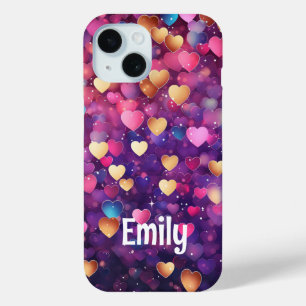 Romantische moderne Liebe Herzen personalisierter Case-Mate iPhone Hülle
