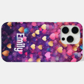 Romantische Moderne Liebe Personalisierter Name Case-Mate iPhone Hülle (Rückseite (Horizontal))