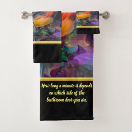 Romantische Moderne mit einem bunten Monogramm-Vog Badhandtuch Set