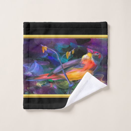 Romantische Moderne mit einem bunten Monogramm-Vog Badhandtuch Set (Waschlappen)