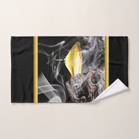 Romantische Moderne mit einem "Skull Drinks" und e Badhandtuch Set (Handtuch)