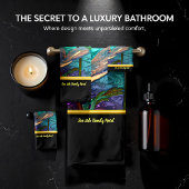 Romantische Moderne mit Goldfolie Blume Monogin Badhandtuch Set