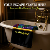 Romantische Moderne mit Goldfolie Blume Monogin Badhandtuch Set