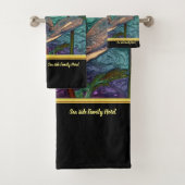 Romantische Moderne mit Goldfolie Blume Monogin Badhandtuch Set (Insitu)