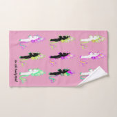 Romantische moderne Niedliche Einhorn-Monogramm Badhandtuch Set (Handtuch)