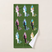 Romantische moderne Niedliche Unicorn-Monogramm b Badhandtuch Set (Handtuch)