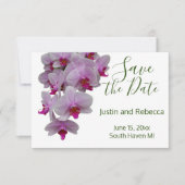 Romantische moderne Rosa Orchideen, Orchideen-Foto Save The Date (Vorderseite)