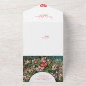 Romantische Moderne Rose Garden Foto Hochzeit All In One Einladung (Außenbereich)