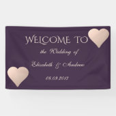 Romantische Moderne stilvolle Herts Wedding Banner (Horizontal)