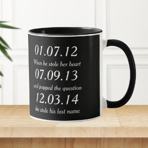 Romantische Moment-personalisierte Tasse