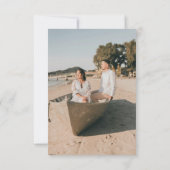 Romantische Momente Moderne Foto Hochzeit danke (Rückseite)