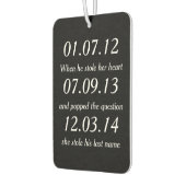 Romantische Momente Personalisiert Termine Gewohnt Autolufterfrischer (Links)