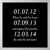 Romantische Momente Personalisiert Termine Gewohnt Poster (Vorne)