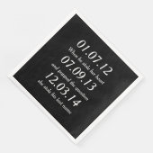 Romantische Momente Personalisiert Termine Gewohnt Serviette (Ecke)