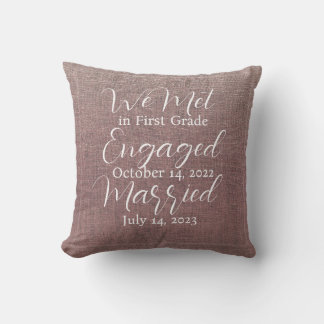 Romantische Momente Rose Gold Dates Throw Kissen