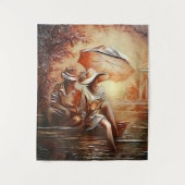 Romantische Momente Wandteppich (Vorderseite)