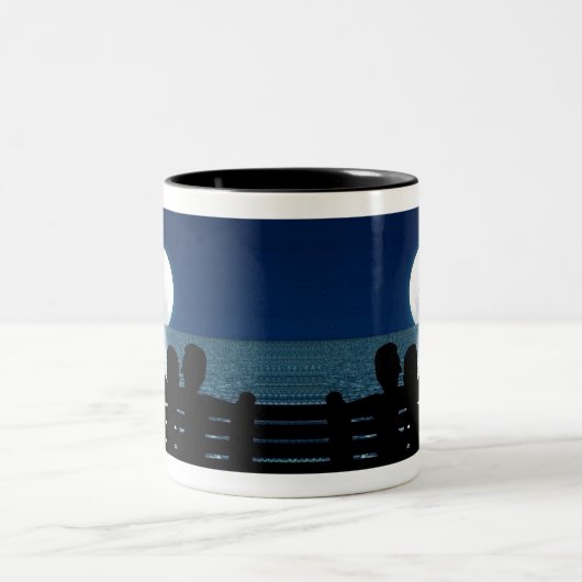 Romantische Mondlicht-Tasse Zweifarbige Tasse (Mittel)
