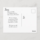 Romantische Mondlicht und Laternenbaume Save the D Postkarte (Rückseite)