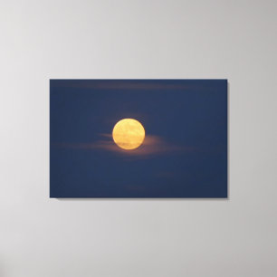 Romantische Mondlicht-Wasserfarbe Originalkunst Leinwanddruck