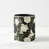 Romantische Monogram Floral Vanilla Grüne Farbe Tasse (Zentrum)