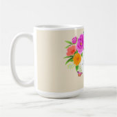 Romantische Monogram Peonies Garden Beige Kaffeetasse (Links)