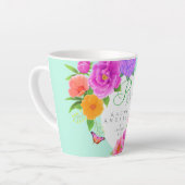 Romantische Monogram Peonies Garden Green Milchtasse (Linke Ecke)