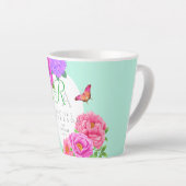 Romantische Monogram Peonies Garden Green Milchtasse (Rechte Ecke)