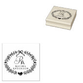 Romantische Monogram Ribbon Gummistempel (Stempel)