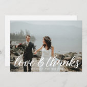 Romantische Monogramm ⎢ Hochzeit Dankeschön-Karte Feiertagskarte (Vorne/Hinten)