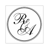Romantische Monogramm-Hochzeit Gummistempel (Prägung)