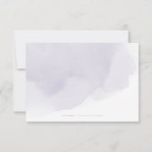 Romantische Moody lila Kalligrafie Hochzeit RSVP (Rückseite)