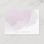 Romantische Moody-Pflaumenkalligrafie Begleitkarte (Rückseite)