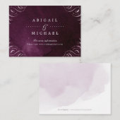 Romantische Moody-Pflaumenkalligrafie Begleitkarte (Vorne/Hinten)