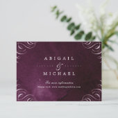 Romantische Moody-Pflaumenkalligrafie Begleitkarte (Stehend Vorderseite)