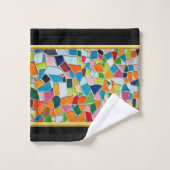 Romantische Mosaikfolie Moderne Kunst Geometrie Badhandtuch Set (Waschlappen)