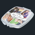 Romantische Mrs. Your Foto Wedding Mirrored Compac Taschenspiegel<br><div class="desc">Romantische Mrs. Your Foto Wedding Gift Mirrored Compact</div>