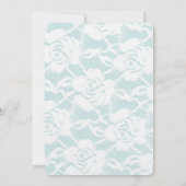 Romantische Münzblütenhochzeit Einladung (Rückseite)