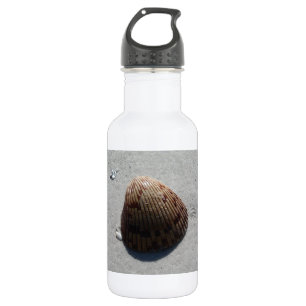 Romantische Muschel am Strand von Florida Edelstahlflasche