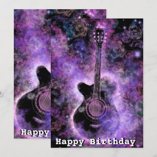 Romantische Musical Gitarre Happy Birthday Cards