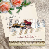 Romantische Musik Save the Date Postkarte