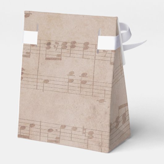 Romantische Musikblatt Lavender Wedding Custom Geschenkschachtel (Rückseite)