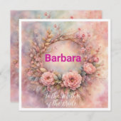 Romantische Mutter des Individuellen Namens Einladung (Vorne/Hinten)