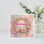 Romantische Mutter des Individuellen Namens Einladung (Stehend Vorderseite)