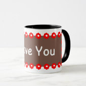 Romantische Nachricht Tasse (VorderseiteRechts)