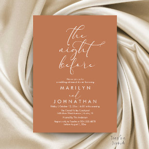 Romantische Nacht-vor-der-Hochzeit-Probeessen-Einl Einladung