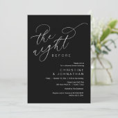 Romantische Nacht vor Hochzeit Probe Dinner Einladung (Stehend Vorderseite)