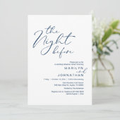 Romantische Nacht vor Hochzeit Probe Dinner Einladung (Stehend Vorderseite)