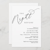 Romantische Nacht vor Hochzeit Probe Dinner Einladung (Vorne/Hinten)