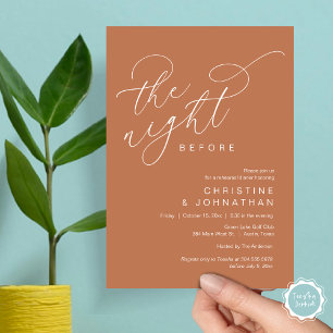 Romantische Nacht vor Hochzeit Probe Dinner Einladung