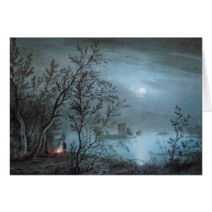 ROMANTISCHE NACHTLANDSCHAFT IN BLAU